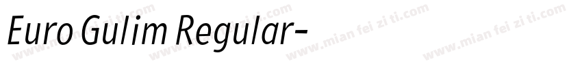 Euro Gulim Regular字体转换